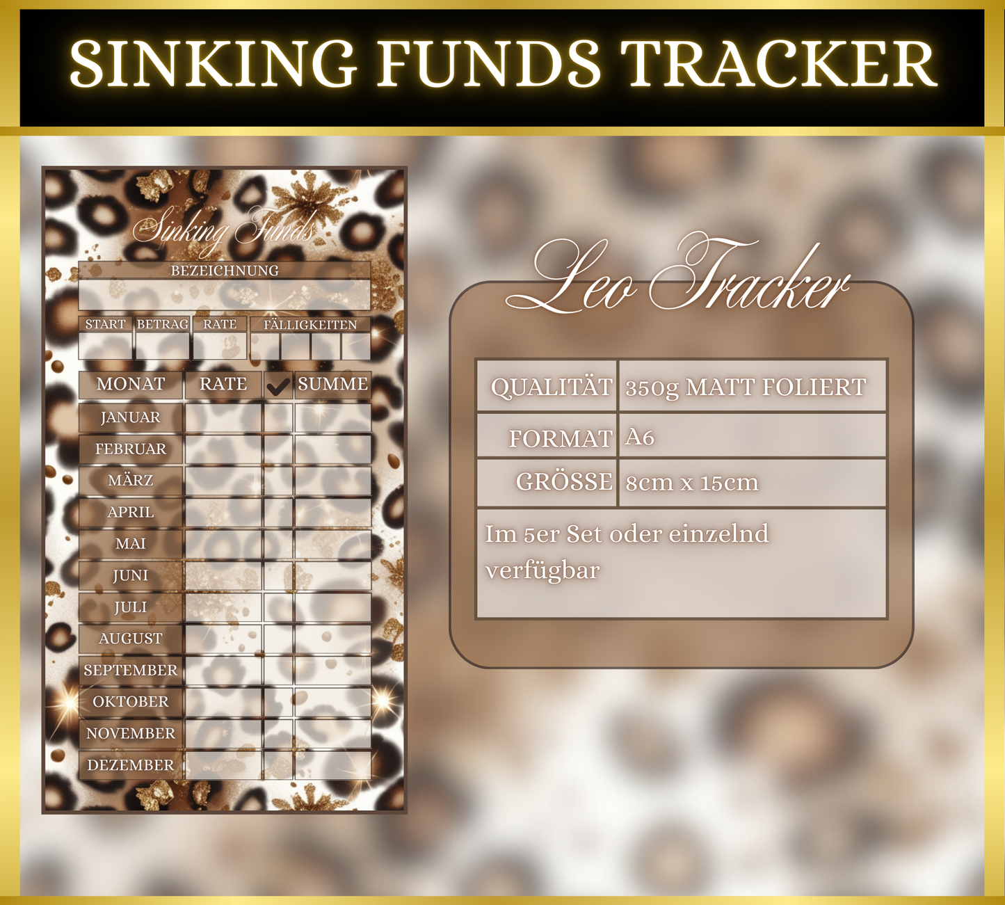 Leo Sinking Funds Tracker