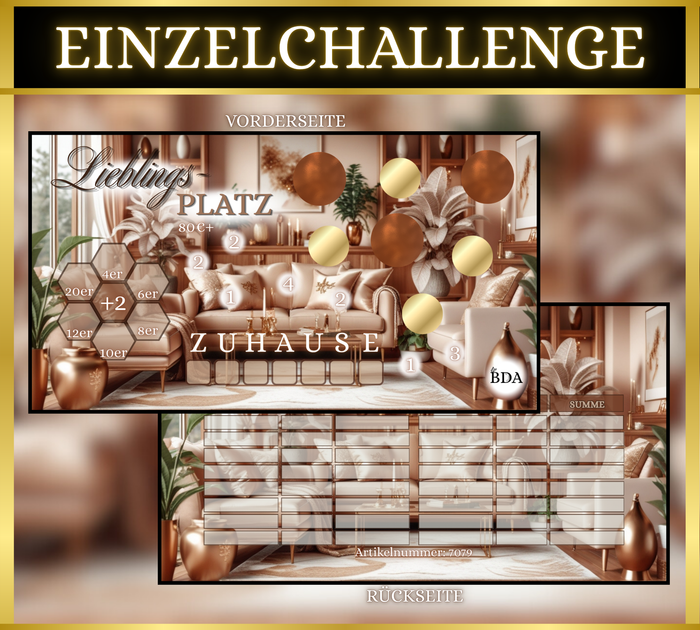 Lieblingsplatz - Einzelchallenge (matt foliert)