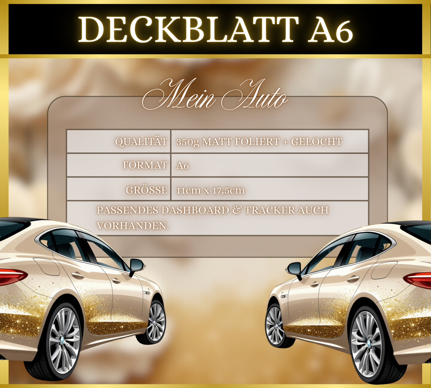 A6 Deckblatt MATT foliert - Mein Auto