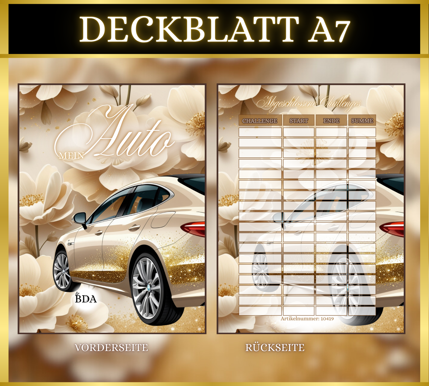A7 Deckblatt MATT foliert - Mein Auto