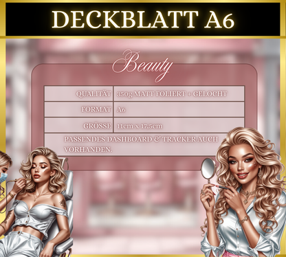 A6 Deckblatt MATT foliert - Beauty