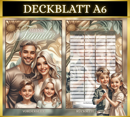 A6 Deckblatt MATT foliert - Meine Familie