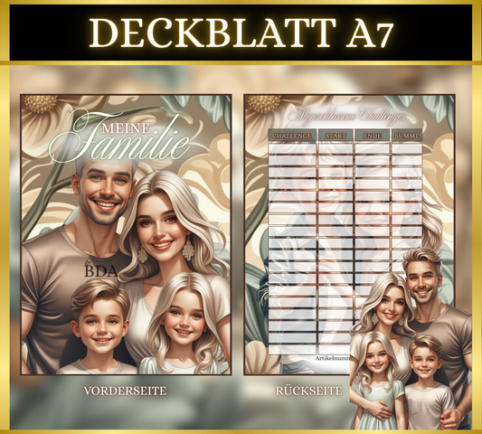 A7 Deckblatt MATT foliert - Meine Familie