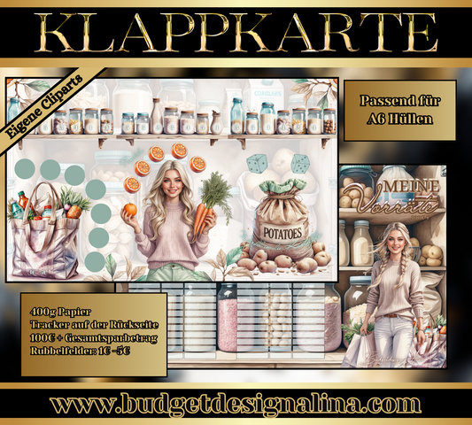 Meine Vorräte 3er Klappkarte