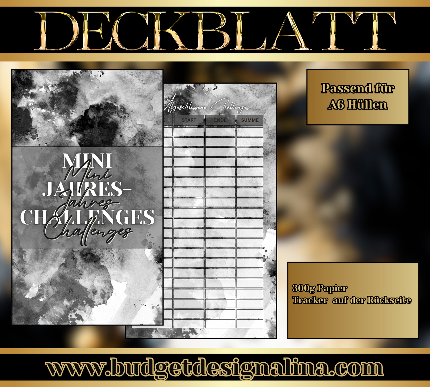 ABVERKAUF Deckblätter für deine Sparziele