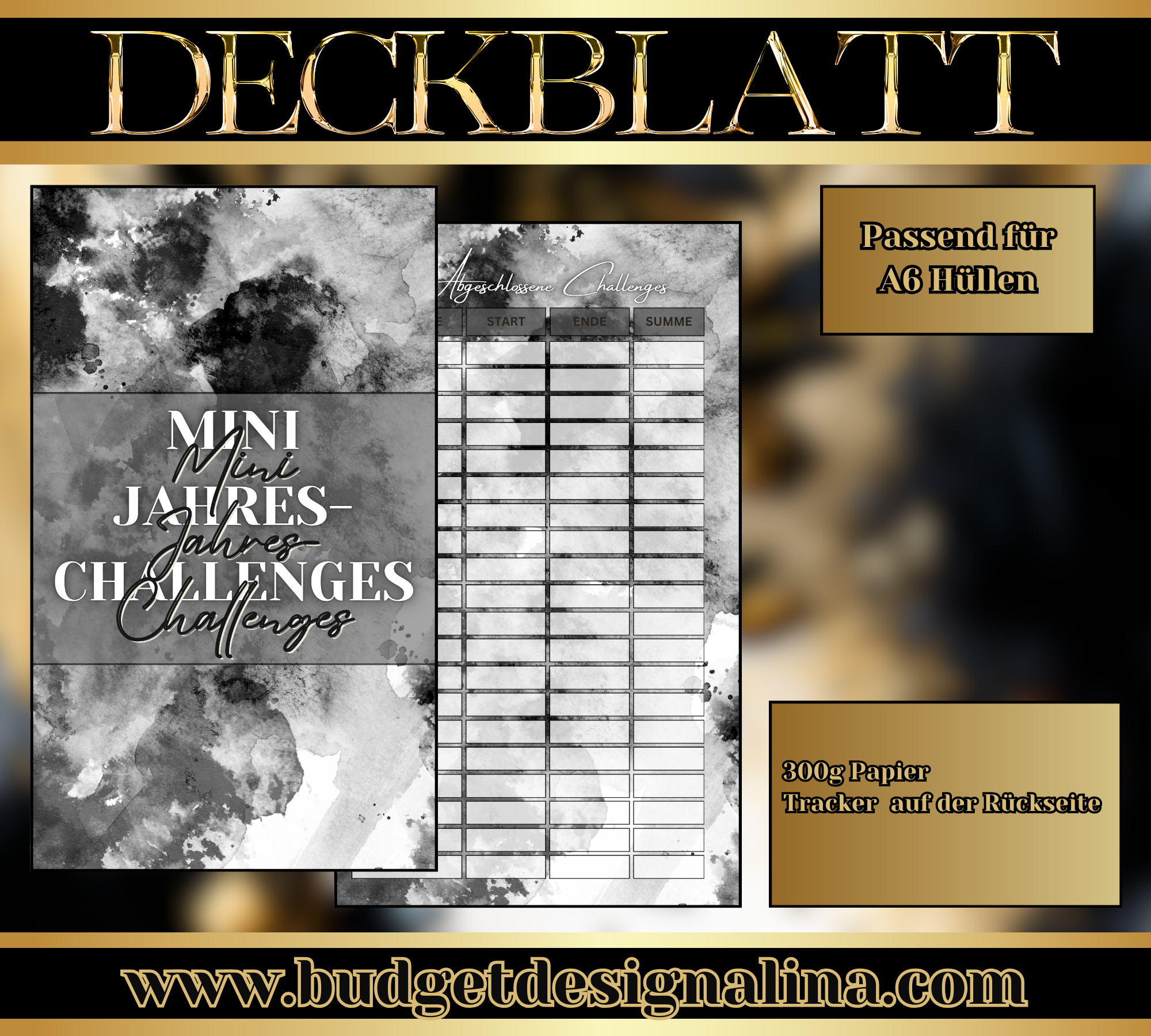 ABVERKAUF Deckblätter für deine Sparziele
