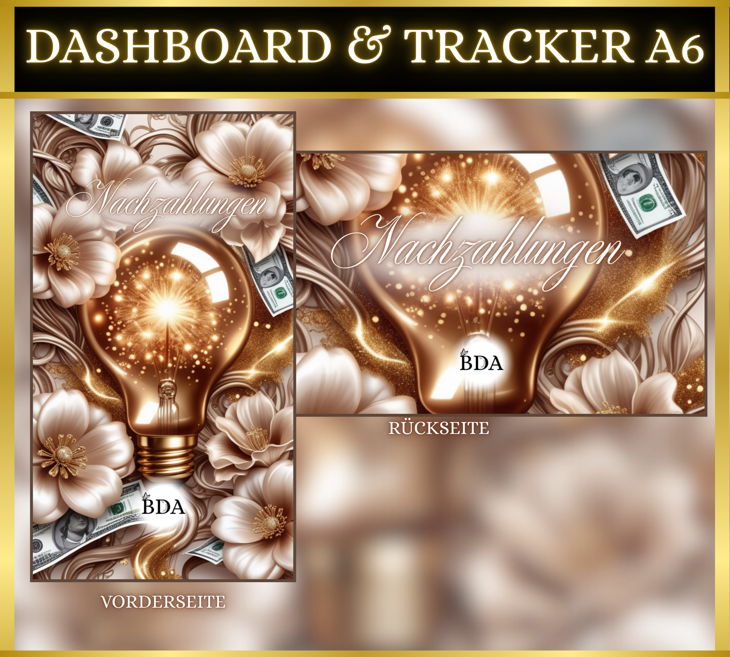A6 Dashboard & Tracker MATT foliert - Nachzahlungen
