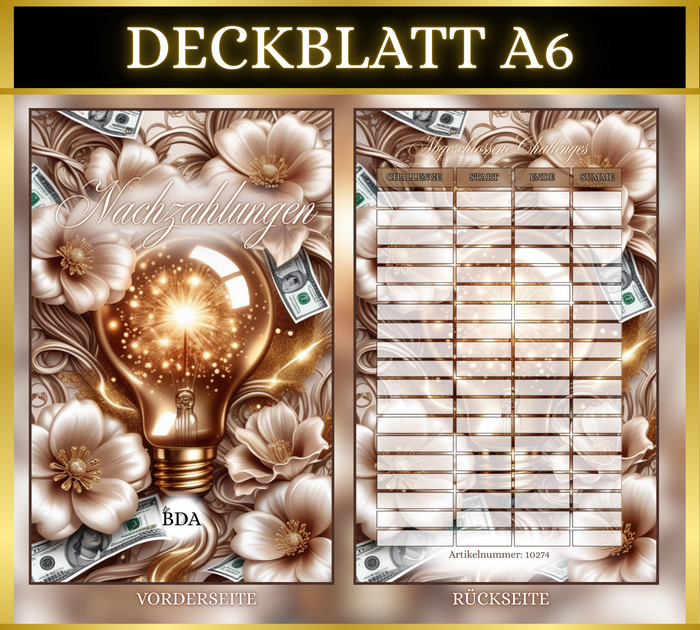 A6 Deckblatt MATT foliert - Nachzahlungen