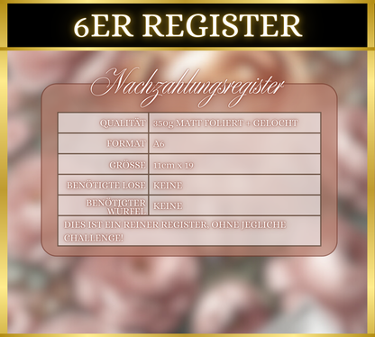 Register "Zufallschallenges" Nachzahlungen