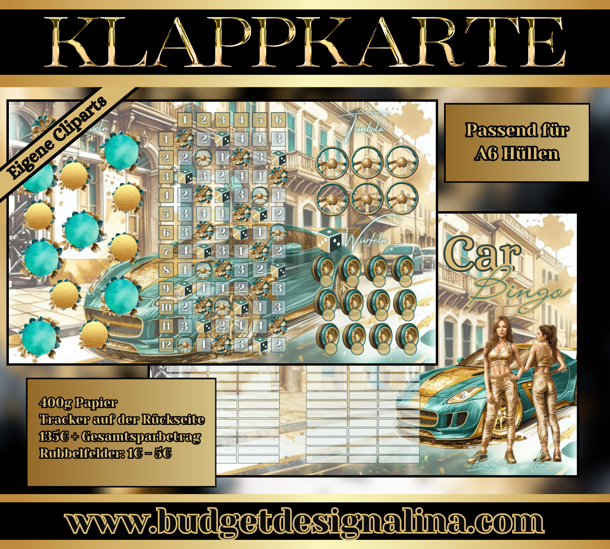 Carbingo 3er Klappkarte