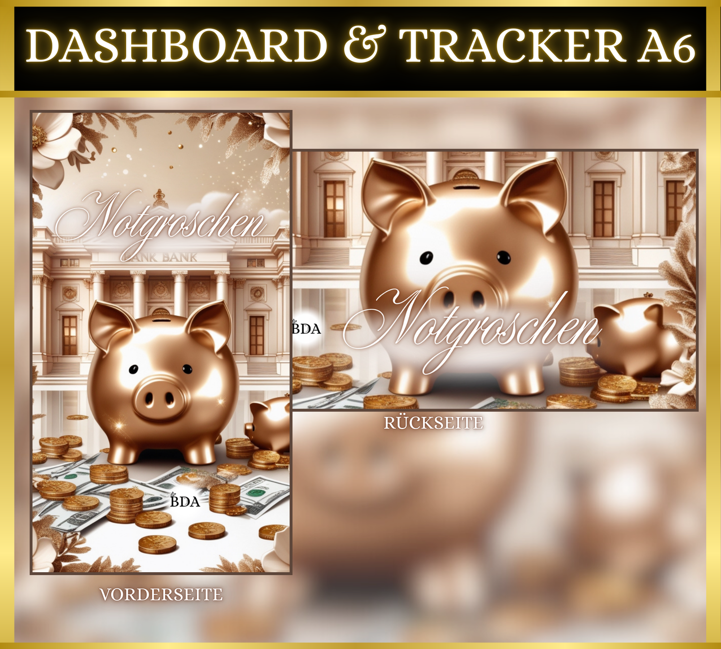 A6 Dashboard & Tracker MATT foliert - Notgroschen