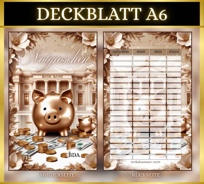 A6 Deckblatt MATT foliert - Notgroschen