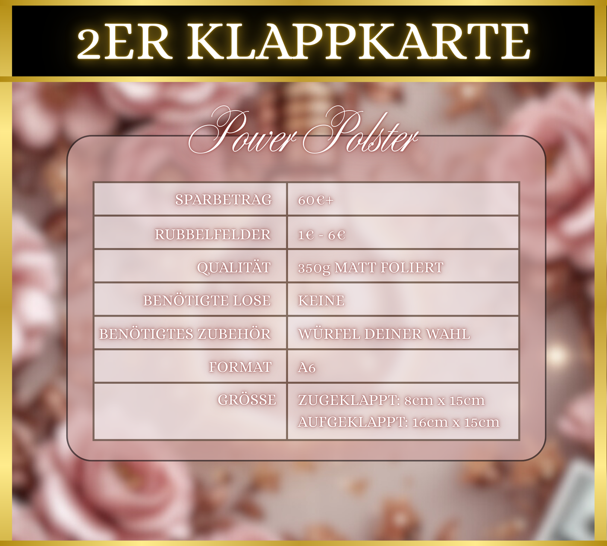 Power Polster 2er Klappkarte