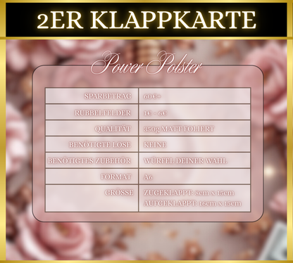 Power Polster 2er Klappkarte
