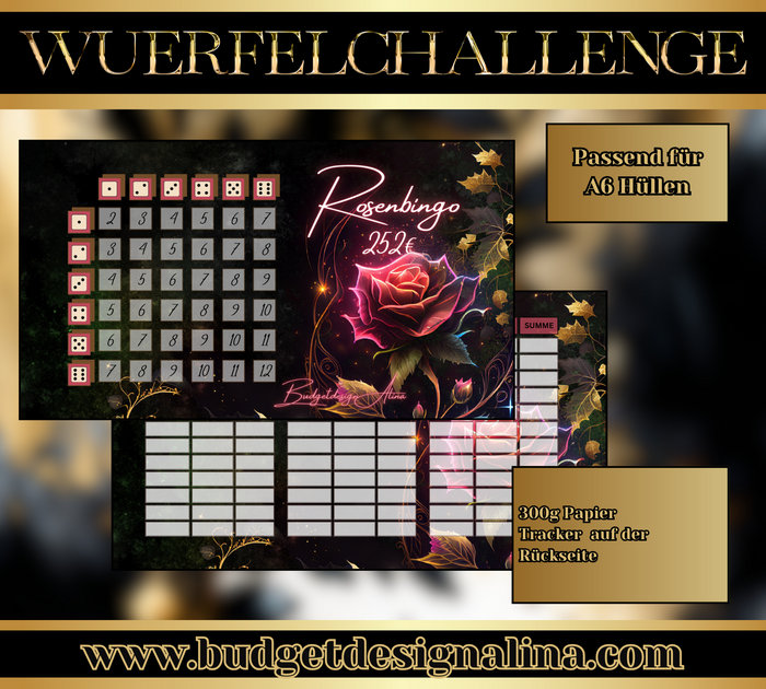 Rosenbingo Würfelchallenge
