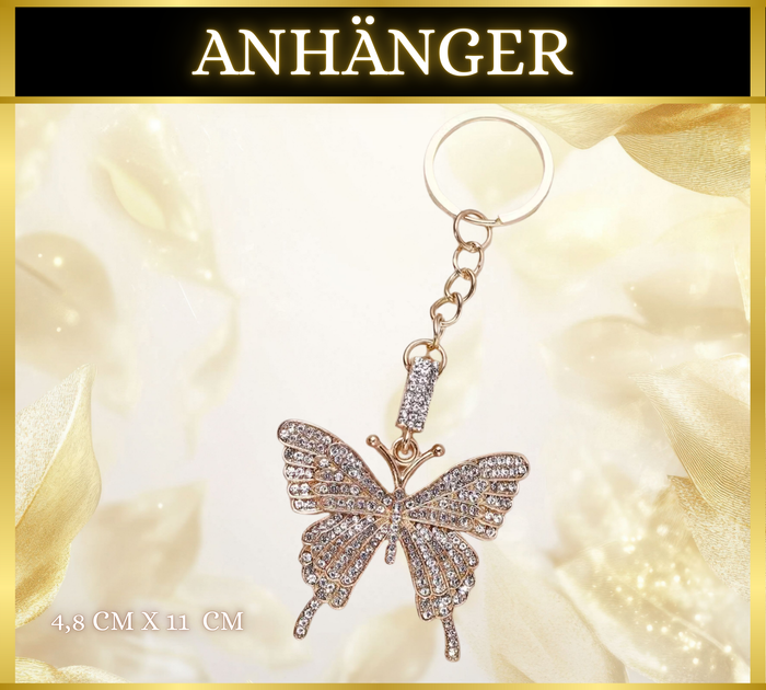 Anhänger Schmetterling Gold Strass