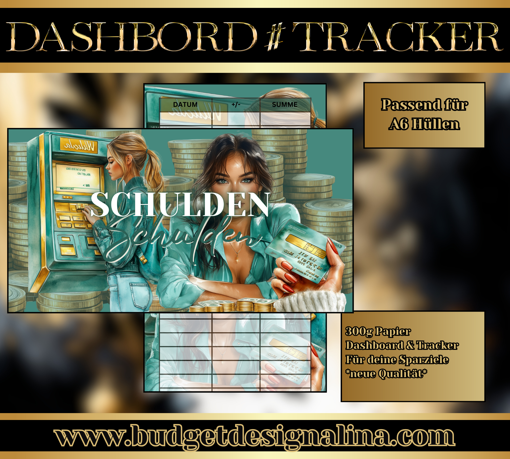 ABVERKAUF Dashboards & Tracker im Set für deine Sparziele