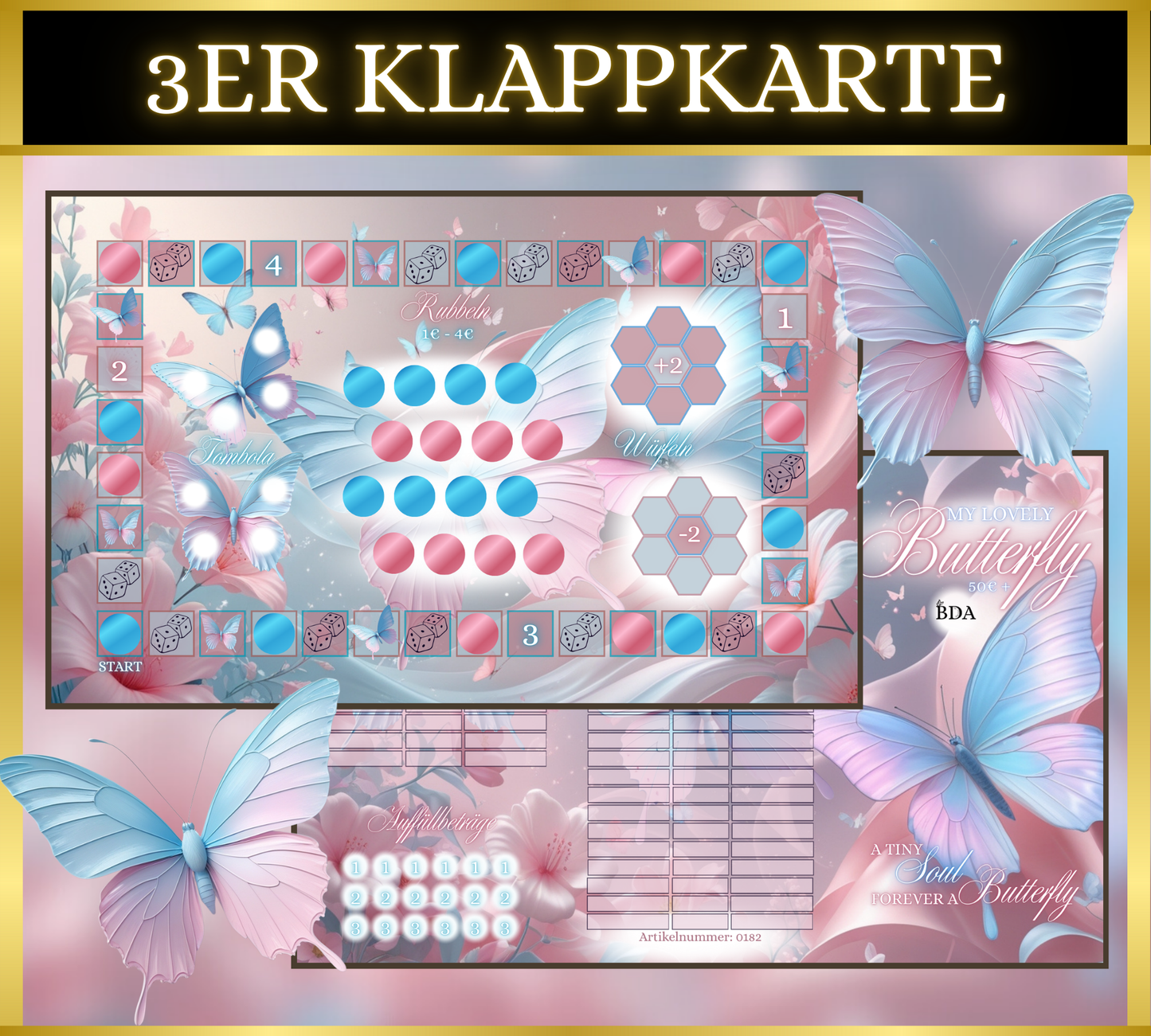 My lovely Butterfly 3er Klappkarte