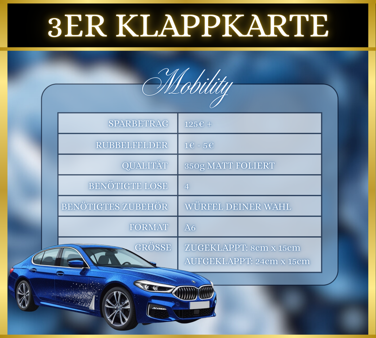 Carbingo 3er Klappkarte
