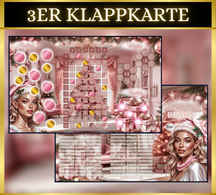 Christmas Bingo 3er Klappkarte