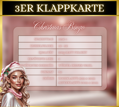Christmas Bingo 3er Klappkarte