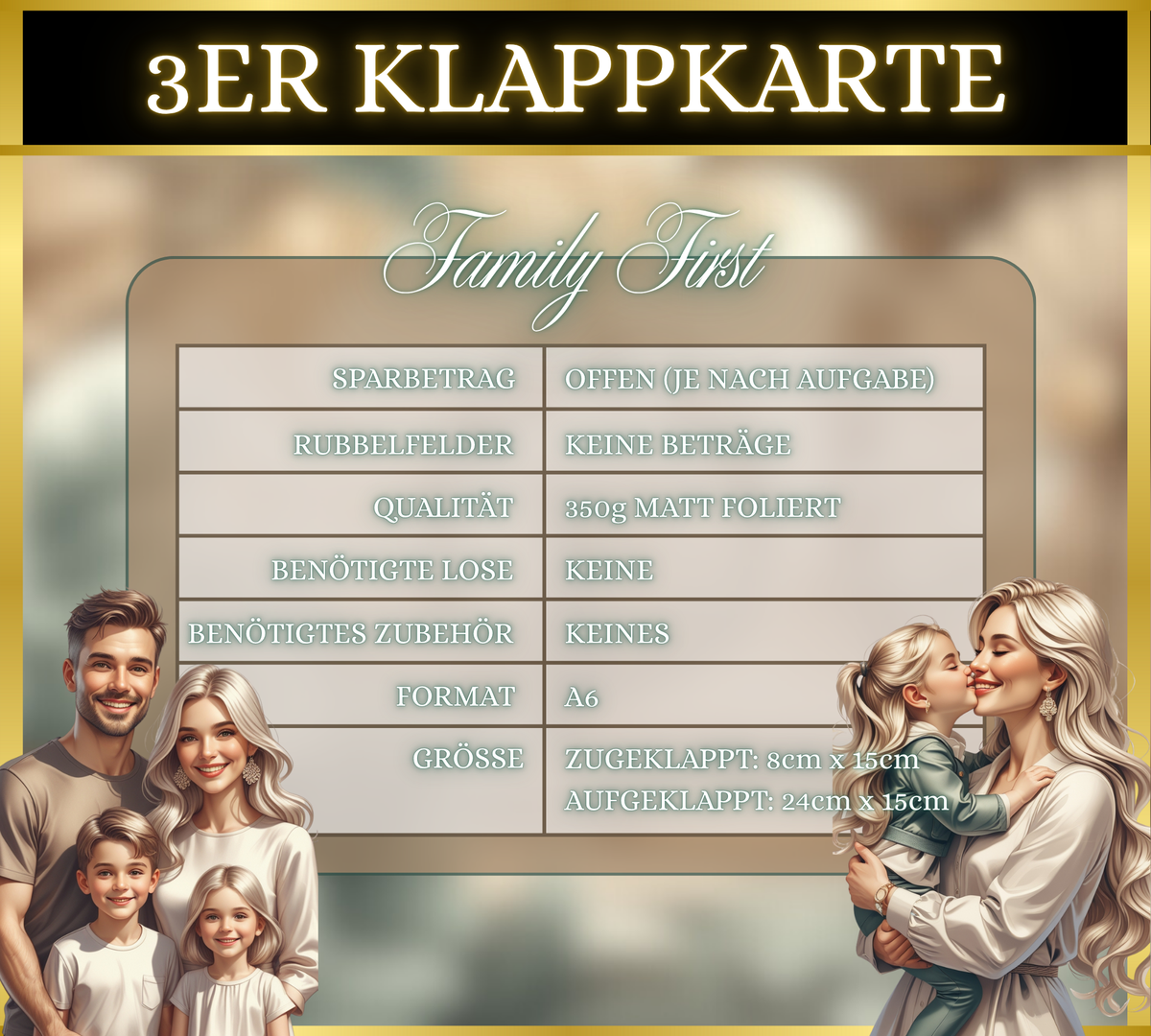 Family First 3er Klappkarte