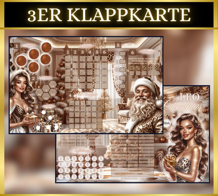 Leo Christmas 3er Klappkarte