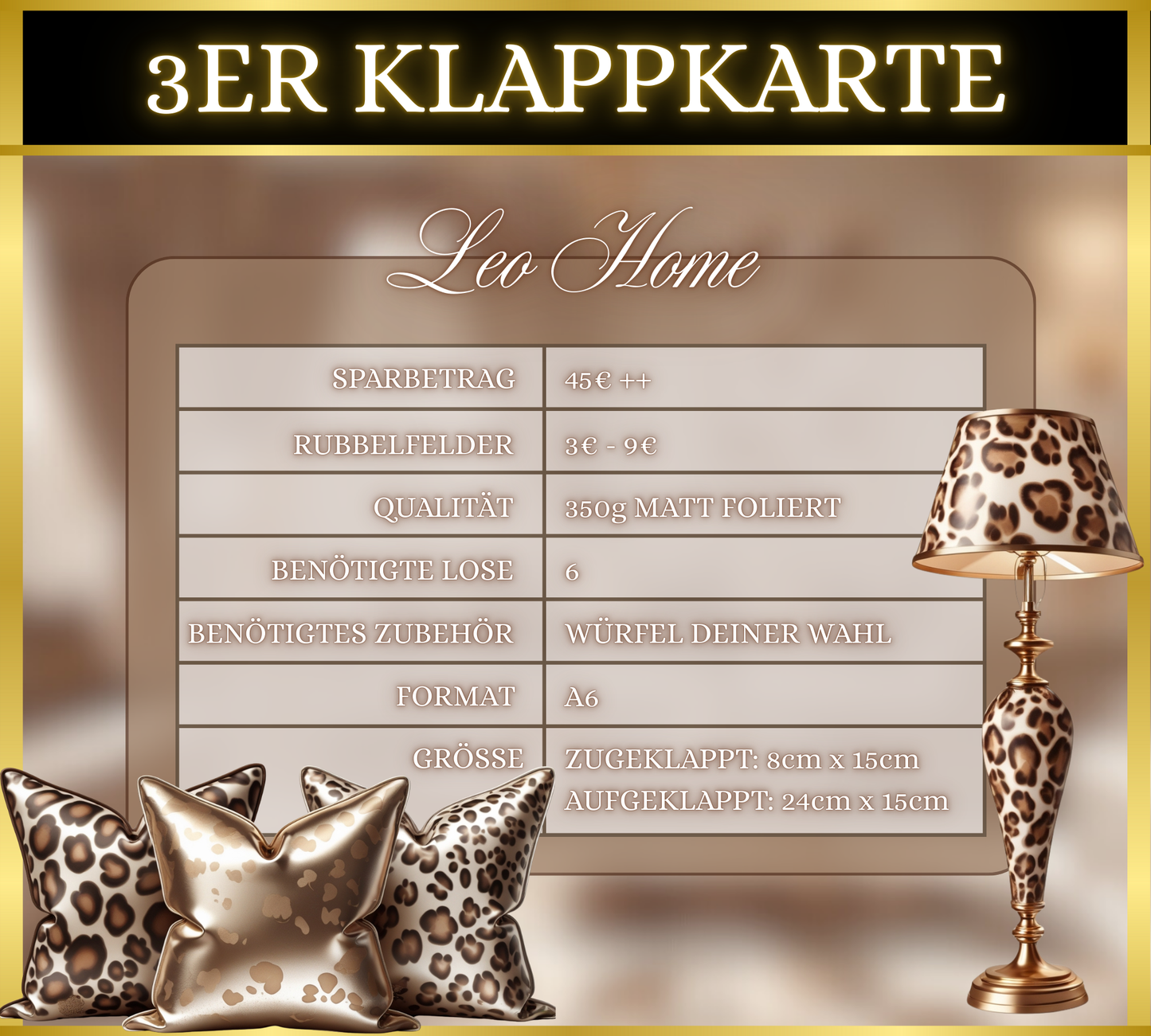 Leo Home 3er Klappkarte