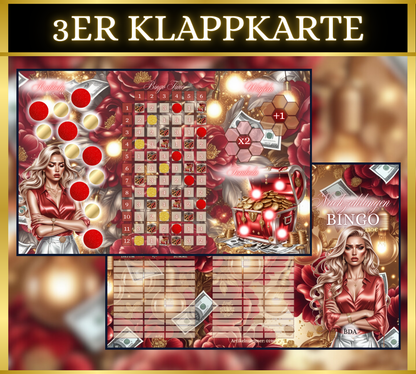 Nachzahlungen Bingo 3er Klappkarte