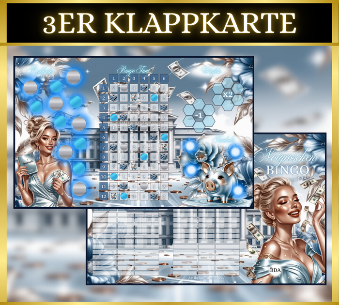 Notgroschen Bingo 3er Klappkarte