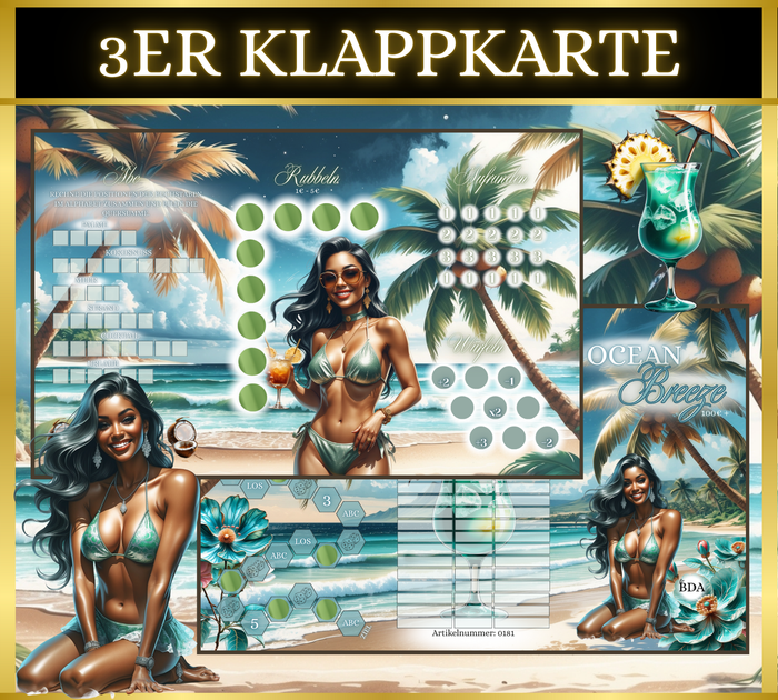 Ocean Breeze 3er Klappkarte
