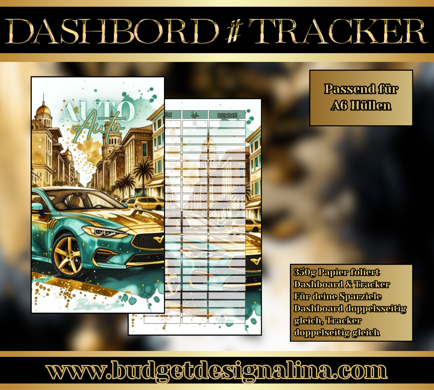 MATTE Dashboards & Tracker für deine Sparziele A6