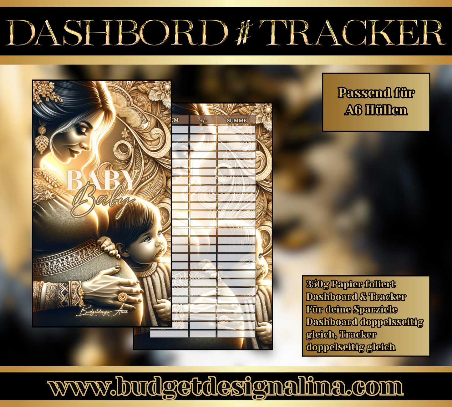 MATTE Dashboards & Tracker für deine Sparziele A6