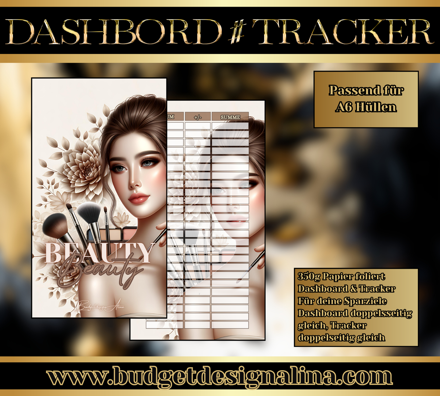 MATTE Dashboards & Tracker für deine Sparziele A6