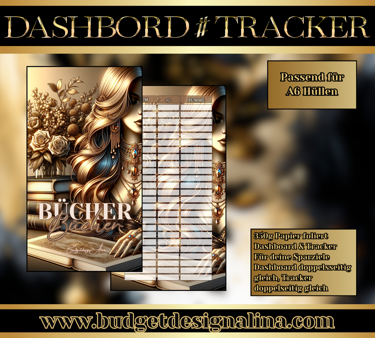 MATTE Dashboards & Tracker für deine Sparziele A6