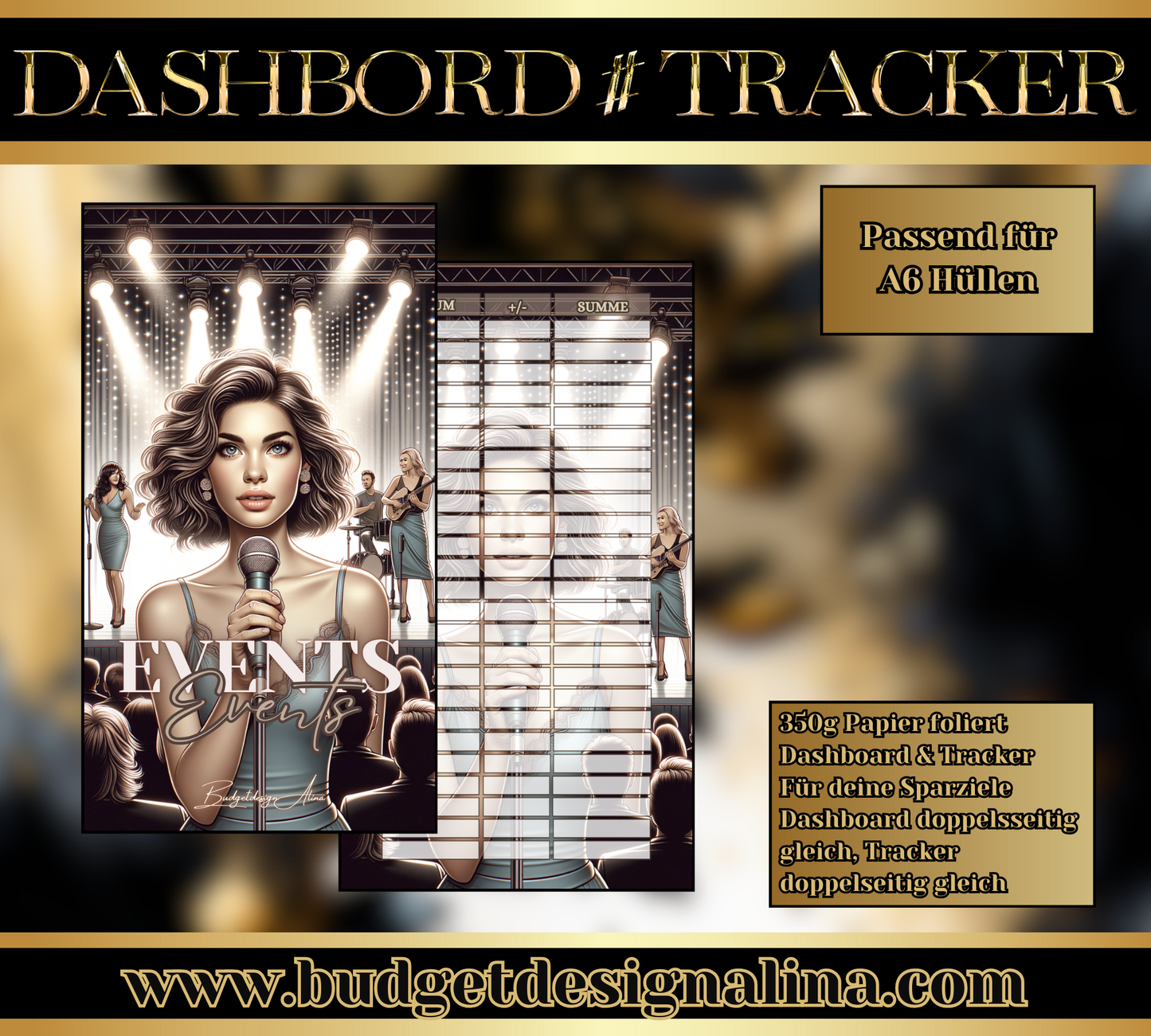 MATTE Dashboards & Tracker für deine Sparziele A6