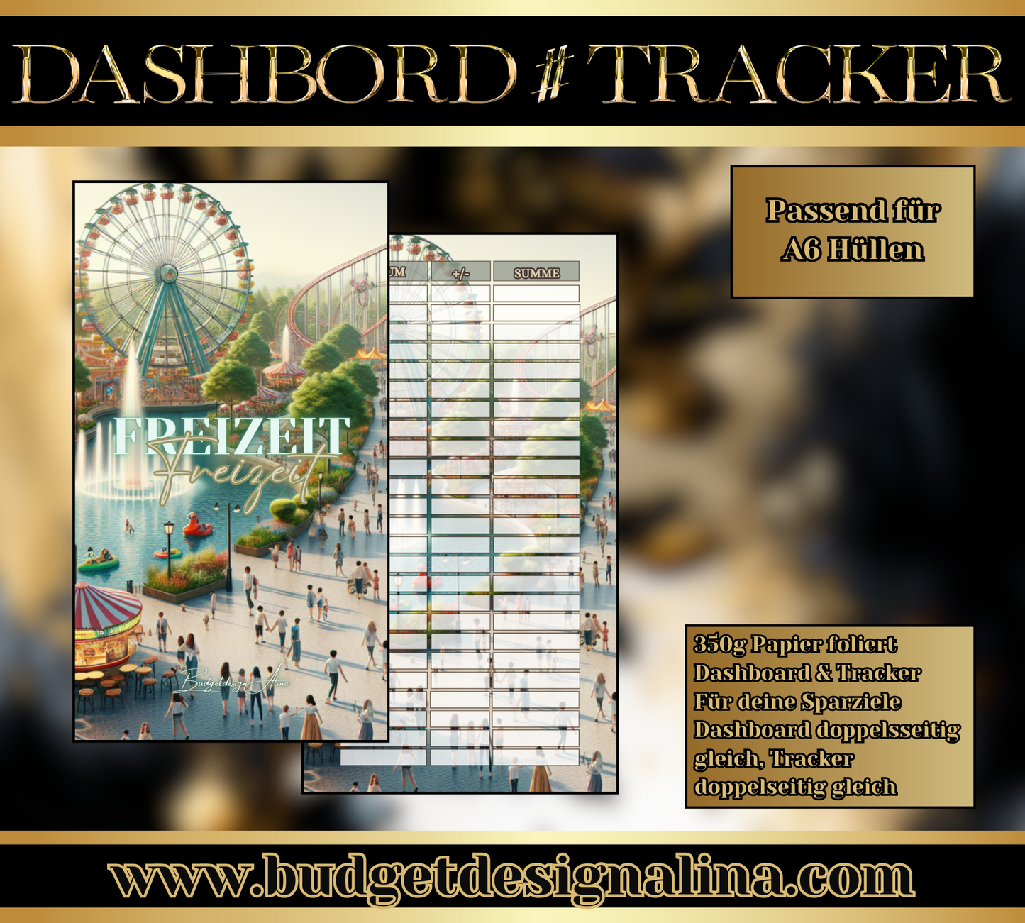 MATTE Dashboards & Tracker für deine Sparziele A6