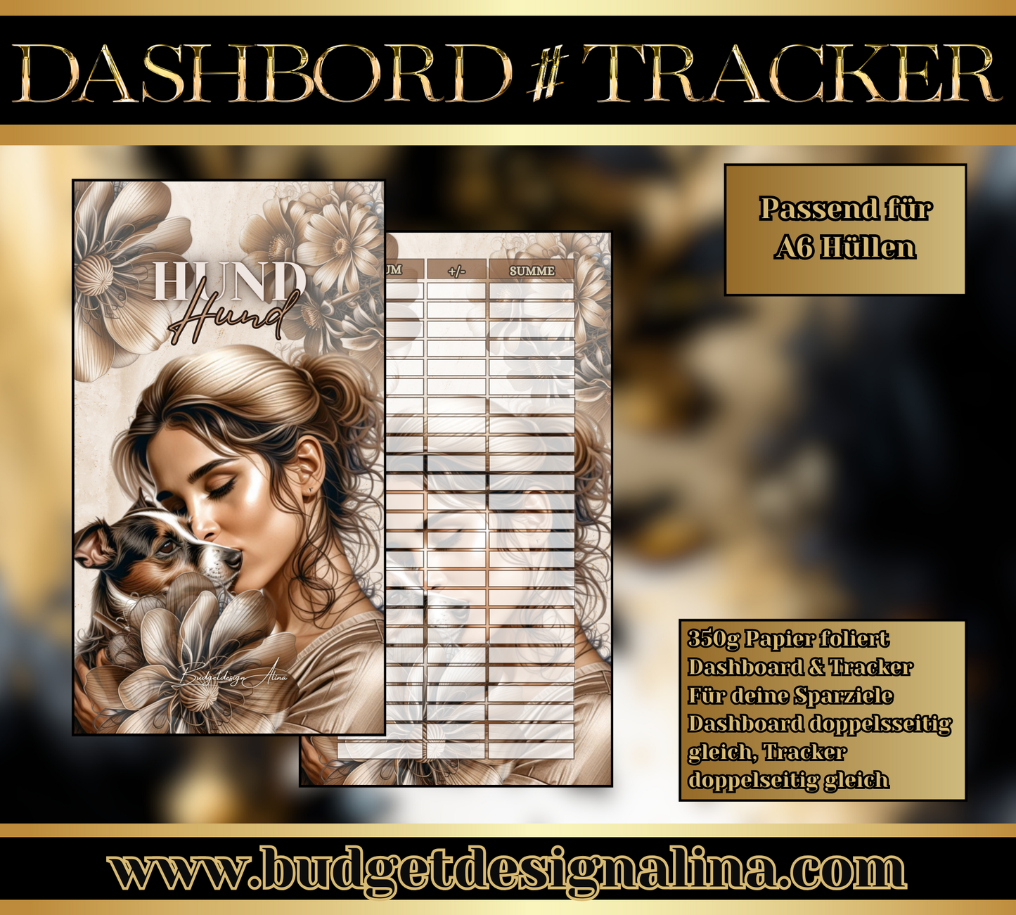 MATTE Dashboards & Tracker für deine Sparziele A6