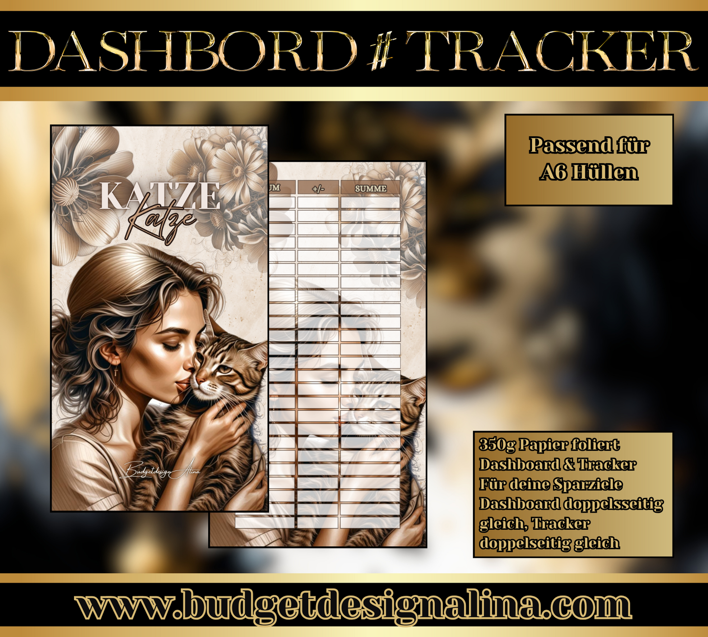 MATTE Dashboards & Tracker für deine Sparziele A6