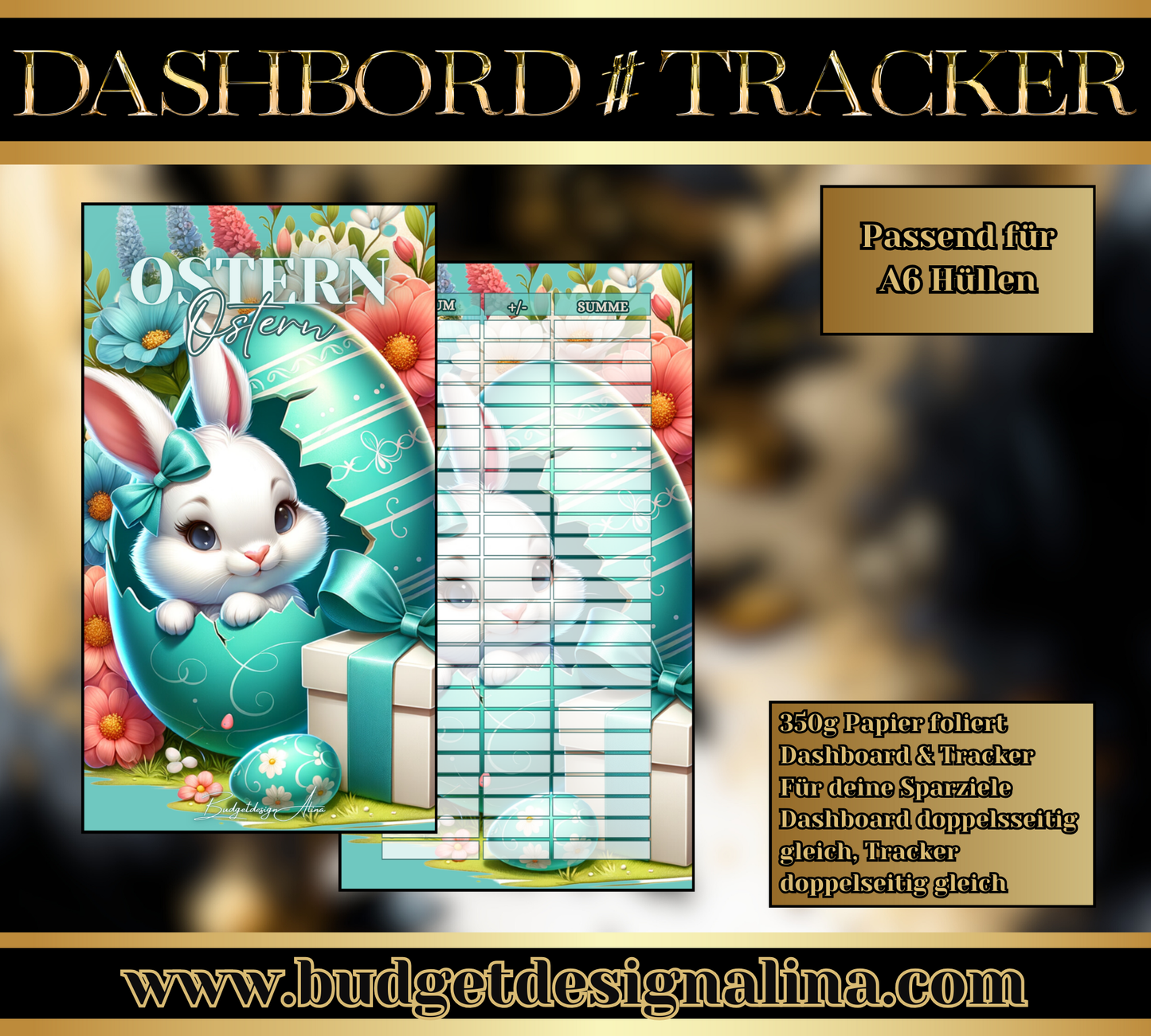 MATTE Dashboards & Tracker für deine Sparziele A6