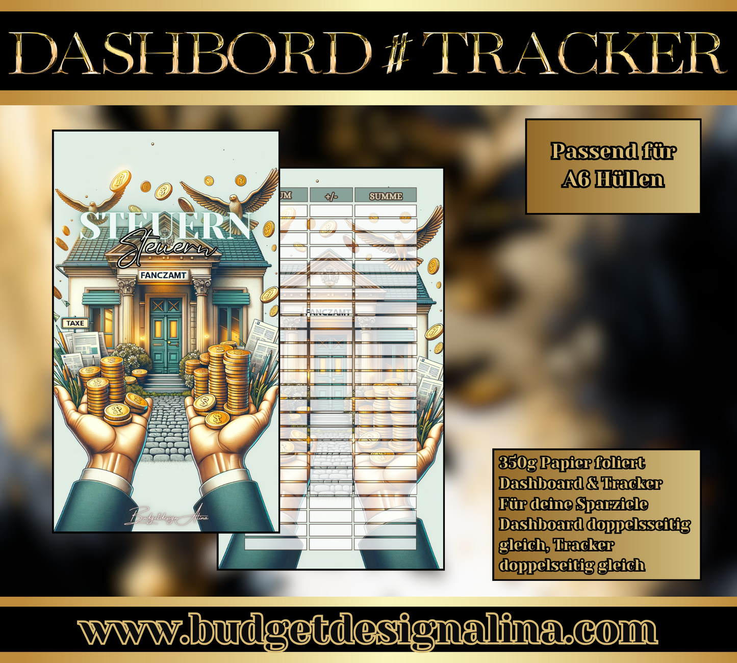 MATTE Dashboards & Tracker für deine Sparziele A6