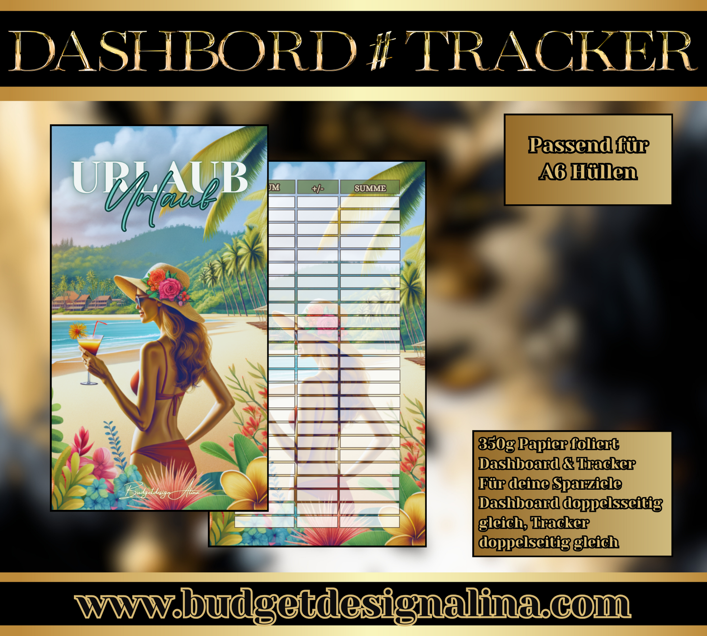 MATTE Dashboards & Tracker für deine Sparziele A6