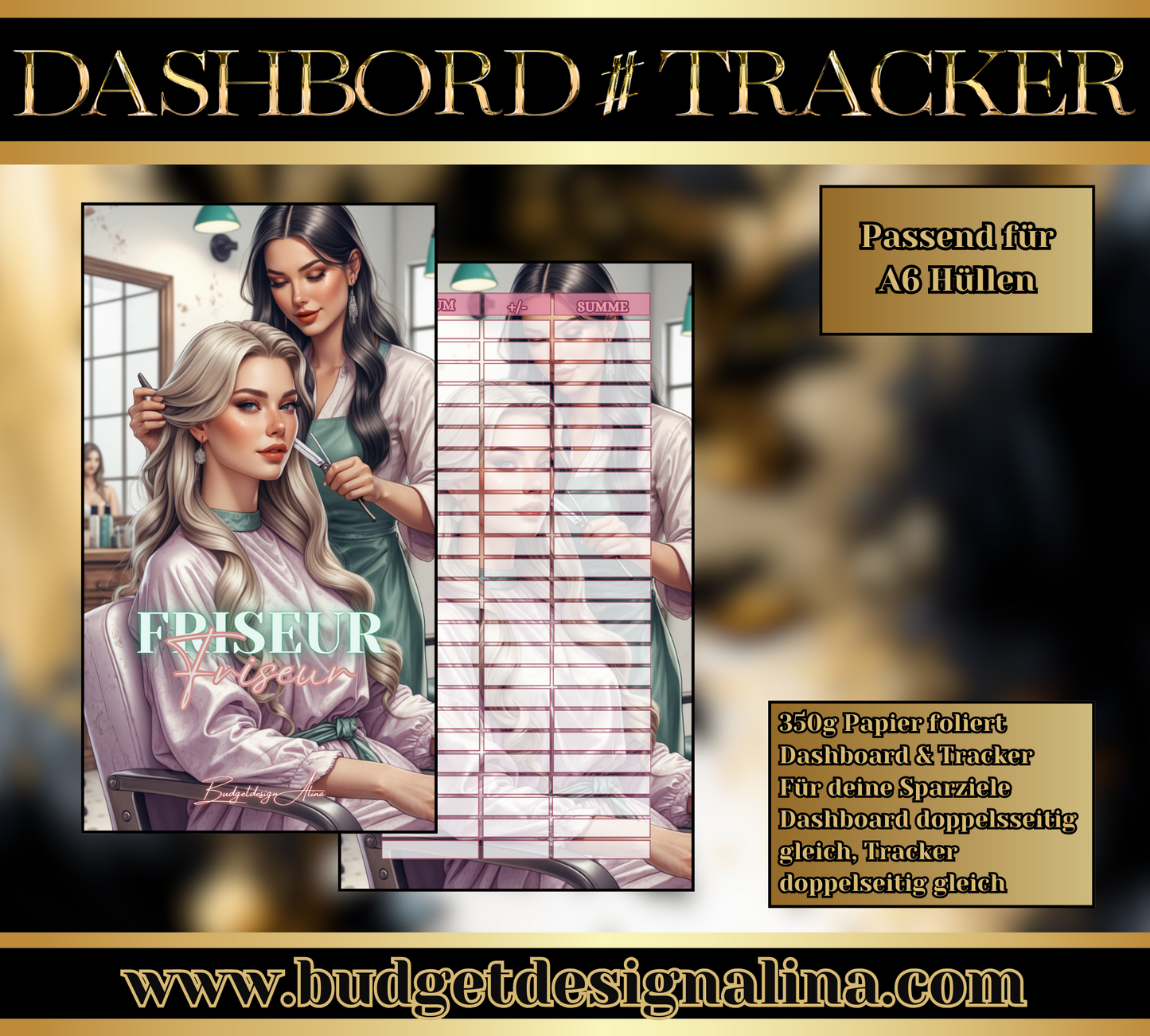 MATTE Dashboards & Tracker für deine Sparziele A6