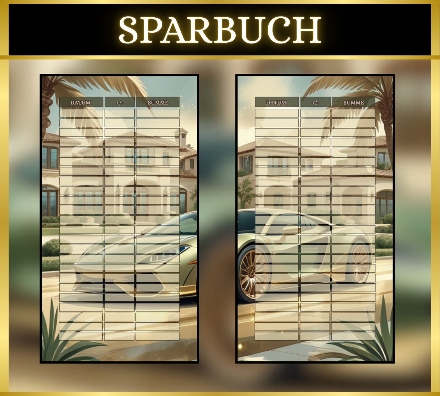 Sparbuch Mein Auto (matt foliert)