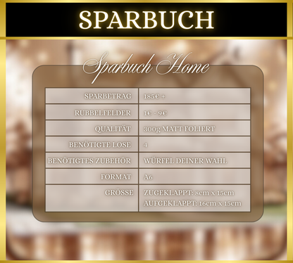 Sparbuch Home (matt foliert)