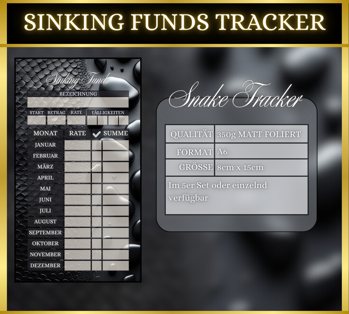 Snake Sinking Funds Tracker