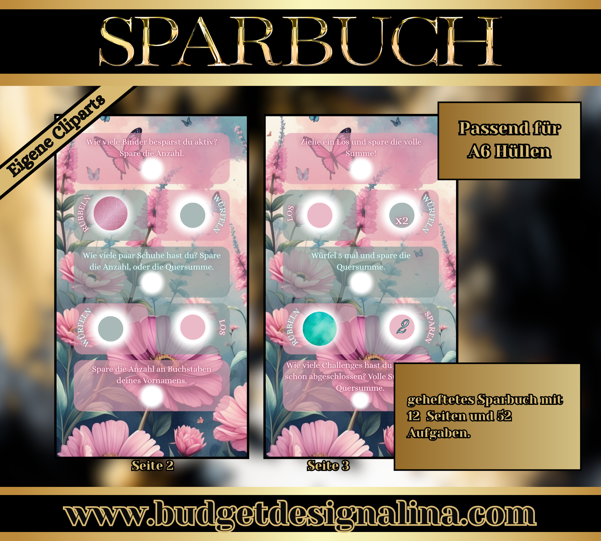 Sparbuch 52 Wochen Challenge