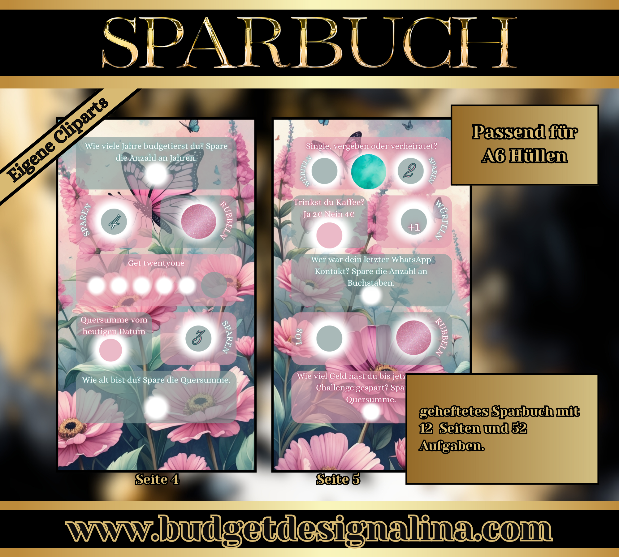 Sparbuch 52 Wochen Challenge