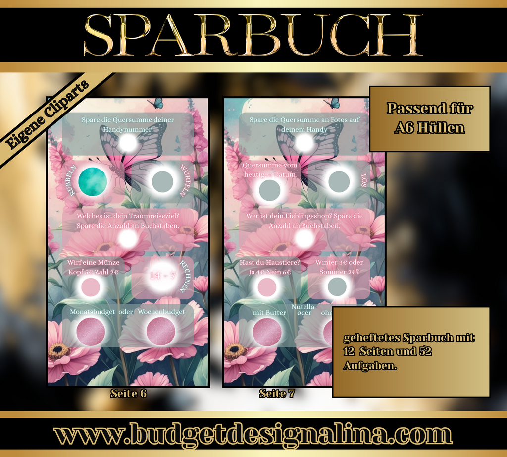 Sparbuch 52 Wochen Challenge