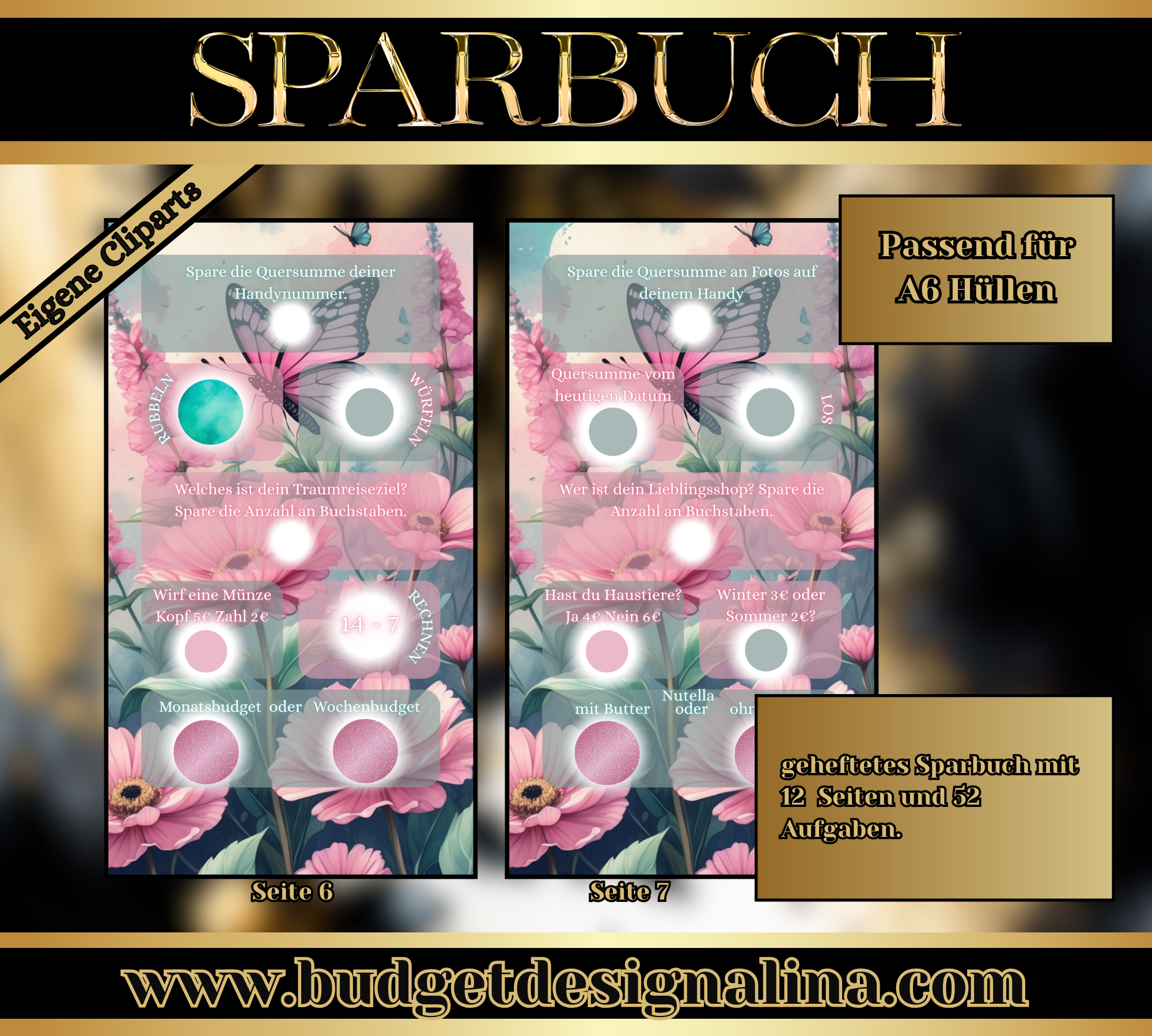 Sparbuch 52 Wochen Challenge